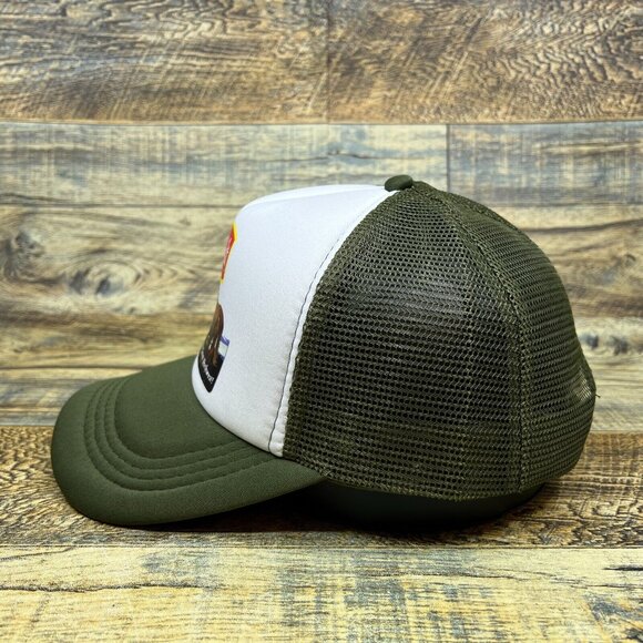 Defunct Schmidt Beer Unisex Trucker Hat Olive Snapback Horseback Riding Ball Cap - Picture 4 of 8